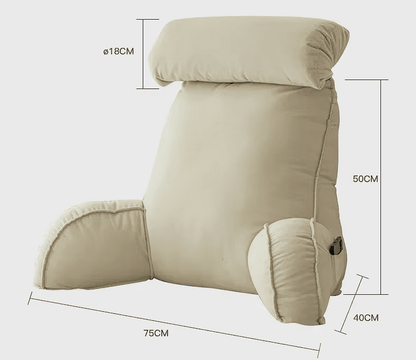 Coussin ergonomique pour le dos avec accoudoirs et repose-tête ajustable